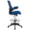 Emma and Oliver Mid-Back Mesh Ergonomic Drafting Chair with Foot Ring and Flip-Up Arms